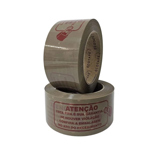 1 Rolo - Fita Adesiva Impressa 48mm X 100m marrom