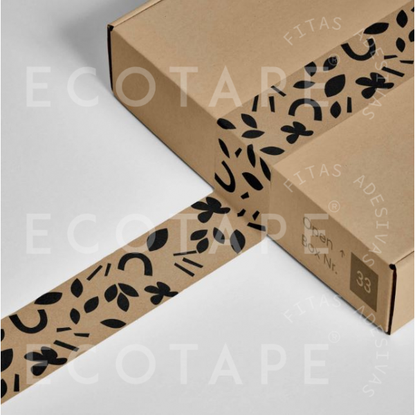 Fita Adesiva Kraft Personalizada 48mmx50m Coleção Eco-friendly sk-02
