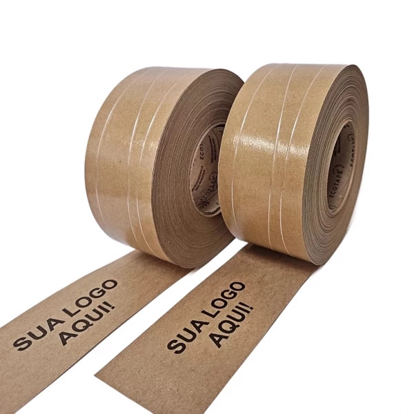 Fita Gomada Personalizada C/ Reforço Rolo 100metros