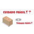 Fita Impressa Cuidado Frágil 48mmx50m Transp.